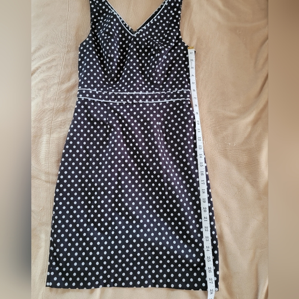 The Limited Polka Dot Sleeveless V Neck Sheath Dress - Picture 6 of 12